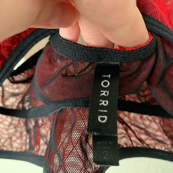 sold Torrid plus size red strappy bralette 2X - Picture 10 of 12